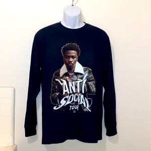 *RARE* Unisex Roddy Ricch 2019 “The Antisocial Tour” Long Sleeved Graphic Tee